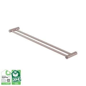 Zen SS316L Double Towel Rail 800mm Brushed Bronze by NERO, a Towel Rails for sale on Style Sourcebook