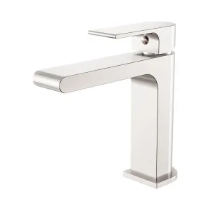 Bianca Basin Mixer Straight Spout Brushed Nickel by NERO, a Bathroom Taps & Mixers for sale on Style Sourcebook