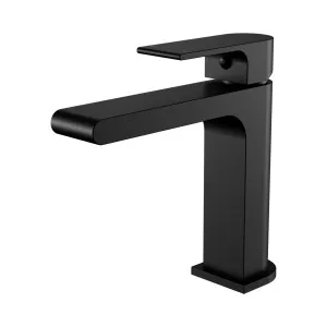 Bianca Basin Mixer Straight Spout Matte Black by NERO, a Bathroom Taps & Mixers for sale on Style Sourcebook