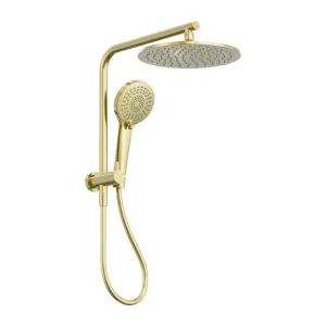 Mecca 2 In 1 Twin Shower Brushed Gold by NERO, a Shower Heads & Mixers for sale on Style Sourcebook