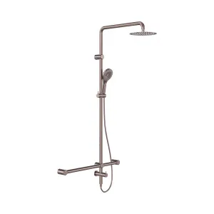 Mecca Care 32mm T Bar Grab Rail 1100x750mm Twin Shower Set Brushed Bronze by NERO, a Shower Heads & Mixers for sale on Style Sourcebook