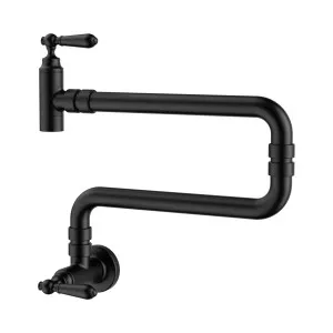 York Wall Mounted Pot Filler Matte Black by NERO, a Kitchen Taps & Mixers for sale on Style Sourcebook