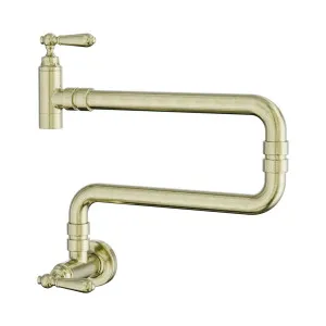 York Wall Mounted Pot Filler Aged Brass by NERO, a Kitchen Taps & Mixers for sale on Style Sourcebook