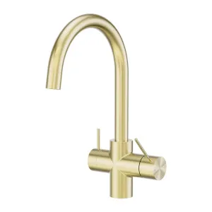 Mecca 3 Way Filtered Mixer Tap Brushed Gold by NERO, a Kitchen Taps & Mixers for sale on Style Sourcebook