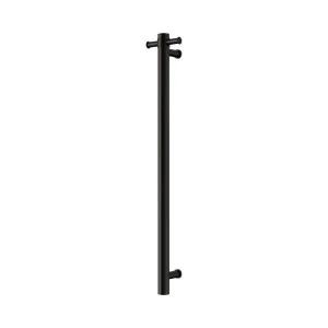 Mecca 240V Single Vertical Heated Towel Rail Matte Black by NERO, a Towel Rails for sale on Style Sourcebook
