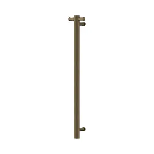 Mecca 12V Single Vertical Heated Towel Rail Tumbled Antique Brass by NERO, a Towel Rails for sale on Style Sourcebook
