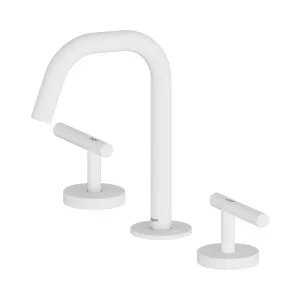 Mecca Lever Basin Set Edge Spout Matte White by NERO, a Bathroom Taps & Mixers for sale on Style Sourcebook