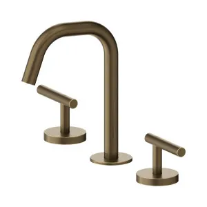 Mecca Lever Basin Set Edge Spout Tumbled Antique Brass by NERO, a Bathroom Taps & Mixers for sale on Style Sourcebook