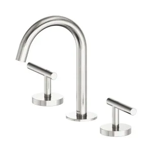 Mecca Lever Basin Set Arc Spout Brushed Nickel by NERO, a Bathroom Taps & Mixers for sale on Style Sourcebook