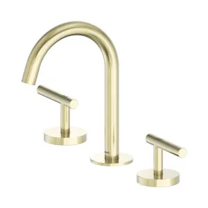 Mecca Lever Basin Set Arc Spout Brushed Gold by NERO, a Bathroom Taps & Mixers for sale on Style Sourcebook
