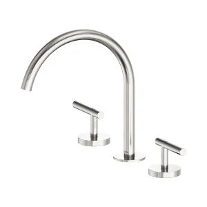 Mecca Lever Bath/Kitchen Set Arc Spout Brushed Nickel by NERO, a Kitchen Taps & Mixers for sale on Style Sourcebook
