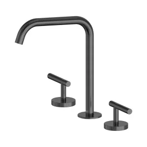 Mecca Lever Bath/Kitchen Set Edge Spout Gun Metal by NERO, a Kitchen Taps & Mixers for sale on Style Sourcebook