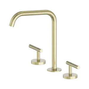 Mecca Lever Bath/Kitchen Set Edge Spout Brushed Gold by NERO, a Kitchen Taps & Mixers for sale on Style Sourcebook