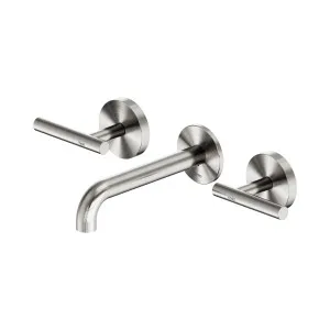 Mecca Lever Wall Basin/Bath Set 160mm Spout Brushed Nickel by NERO, a Bathroom Taps & Mixers for sale on Style Sourcebook