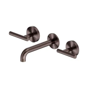 Mecca Lever Wall Basin/Bath Set 160mm Spout Brushed Bronze by NERO, a Bathroom Taps & Mixers for sale on Style Sourcebook