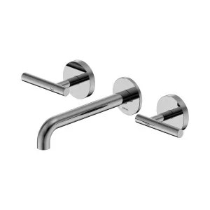 Mecca Lever Wall Basin/Bath Set 185mm Spout Chrome by NERO, a Bathroom Taps & Mixers for sale on Style Sourcebook
