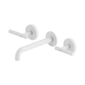 Mecca Lever Wall Basin/Bath Set 185mm Spout Matte White by NERO, a Bathroom Taps & Mixers for sale on Style Sourcebook
