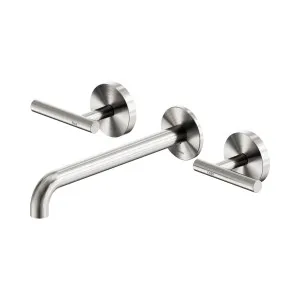 Mecca Lever Wall Basin/Bath Set 220mm Spout Brushed Nickel by NERO, a Bathroom Taps & Mixers for sale on Style Sourcebook