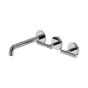 Mecca Lever Wall Basin/Bath Set 185mm Offset Spout Chrome by NERO, a Bathroom Taps & Mixers for sale on Style Sourcebook