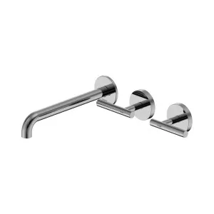 Mecca Lever Wall Basin/Bath Set 220mm Offset Spout Chrome by NERO, a Bathroom Taps & Mixers for sale on Style Sourcebook