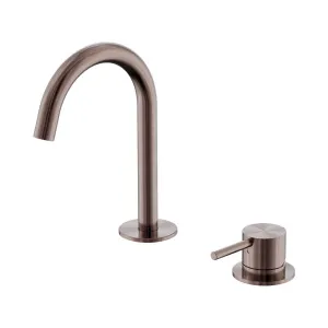 Mecca Hob Basin Mixer Set Arc Spout Brushed Bronze by NERO, a Bathroom Taps & Mixers for sale on Style Sourcebook