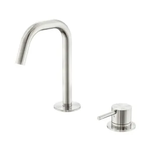 Mecca Hob Basin Mixer Set Edge Spout Brushed Nickel by NERO, a Bathroom Taps & Mixers for sale on Style Sourcebook