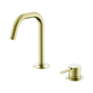 Mecca Hob Basin Mixer Set Edge Spout Brushed Gold by NERO, a Bathroom Taps & Mixers for sale on Style Sourcebook