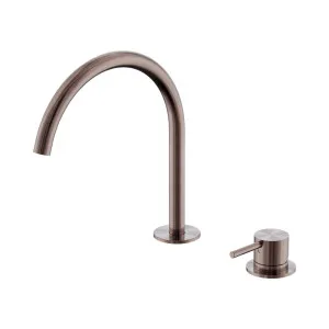 Mecca Hob Bath/Kitchen Mixer Set Arc Spout Brushed Bronze by NERO, a Kitchen Taps & Mixers for sale on Style Sourcebook