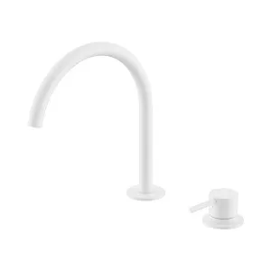 Mecca Hob Bath/Kitchen Mixer Set Arc Spout Matte White by NERO, a Kitchen Taps & Mixers for sale on Style Sourcebook