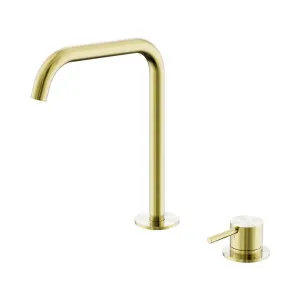 Mecca Hob Bath/Kitchen Mixer Set Edge Spout Brushed Gold by NERO, a Kitchen Taps & Mixers for sale on Style Sourcebook