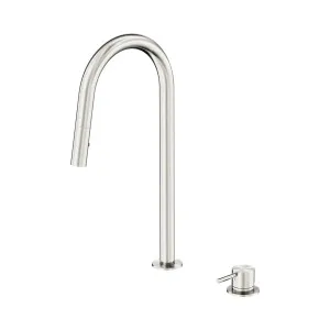 Mecca Hob Mounted Pull Out Sink Mixer Brushed Nickel by NERO, a Kitchen Taps & Mixers for sale on Style Sourcebook