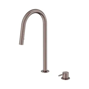 Mecca Hob Mounted Pull Out Sink Mixer Brushed Bronze by NERO, a Kitchen Taps & Mixers for sale on Style Sourcebook