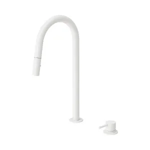 Mecca Hob Mounted Pull Out Sink Mixer Matte White by NERO, a Kitchen Taps & Mixers for sale on Style Sourcebook