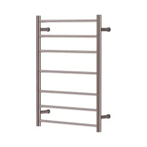Mecca 12V 7 Bar Heated Towel Ladder Brushed Bronze by NERO, a Towel Rails for sale on Style Sourcebook