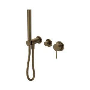 Mecca Shower Mixer Diverter System Separate Back Plate II Tumbled Antique Brass by NERO, a Shower Heads & Mixers for sale on Style Sourcebook