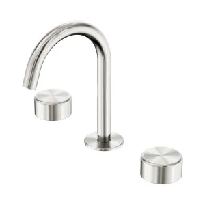 Serenity Basin Set Arc Spout With Metal Handle Brushed Nickel by NERO, a Bathroom Taps & Mixers for sale on Style Sourcebook