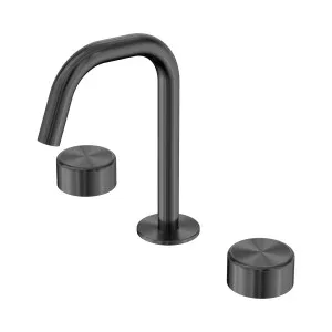 Serenity Basin Set Edge Spout With Metal Handle Gun Metal by NERO, a Bathroom Taps & Mixers for sale on Style Sourcebook