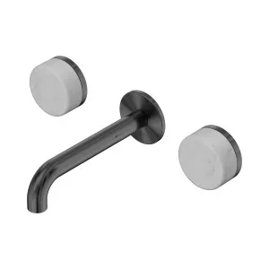 Serenity Wall Basin Set 160mm Spout With Carrara Handle Gun Metal by NERO, a Bathroom Taps & Mixers for sale on Style Sourcebook