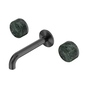 Serenity Wall Basin Set 160mm Spout With Verde Alpi Handle Gun Metal by NERO, a Bathroom Taps & Mixers for sale on Style Sourcebook