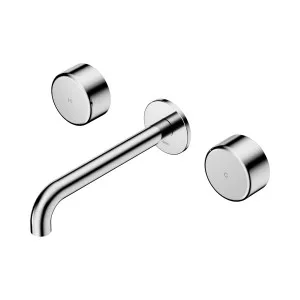 Serenity Wall Basin Set 185mm Spout With Rome Travertine Handle Brushed Gold by NERO, a Bathroom Taps & Mixers for sale on Style Sourcebook