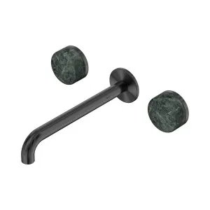 Serenity Wall Basin Set 220mm Spout With Verde Alpi Handle Gun Metal by NERO, a Bathroom Taps & Mixers for sale on Style Sourcebook