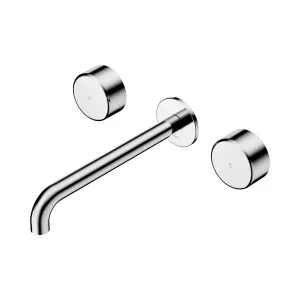 Serenity Wall Basin Set 220mm Spout With Rome Travertine Handle Brushed Gold by NERO, a Bathroom Taps & Mixers for sale on Style Sourcebook