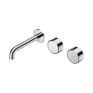 Serenity Wall Basin Set 160mm Offset Spout With Rome Travertine Handle Brushed Gold by NERO, a Bathroom Taps & Mixers for sale on Style Sourcebook