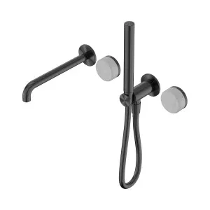 Serenity Progressive Shower System With Spout With Carrara Handle And Slim Shower Gun Metal by NERO, a Shower Heads & Mixers for sale on Style Sourcebook