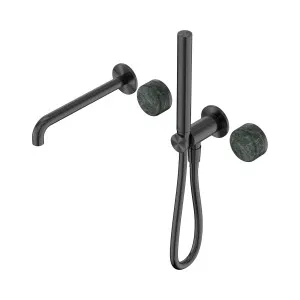 Serenity Progressive Shower System With Spout With Verde Alpi Handle And Slim Shower Gun Metal by NERO, a Shower Heads & Mixers for sale on Style Sourcebook