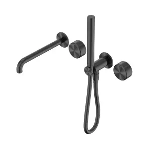 Serenity Progressive Shower System With Spout With Metal Handle And Slim Shower Gun Metal by NERO, a Shower Heads & Mixers for sale on Style Sourcebook