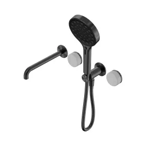Serenity Progressive Shower System With Spout With Carrara Handle And Serenity Hand Shower Gun Metal by NERO, a Shower Heads & Mixers for sale on Style Sourcebook