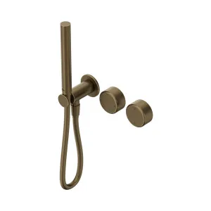 Serenity Progressive Shower System With Metal Handle And Slim Shower Tumbled Antique Brass by NERO, a Shower Heads & Mixers for sale on Style Sourcebook