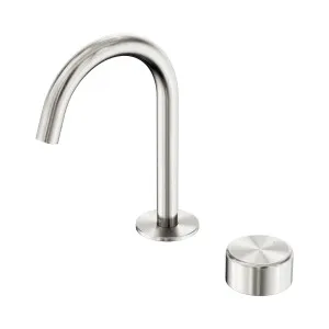 Serenity Progressive Basin Mixer Arc Spout With Metal Handle Brushed Nickel by NERO, a Bathroom Taps & Mixers for sale on Style Sourcebook