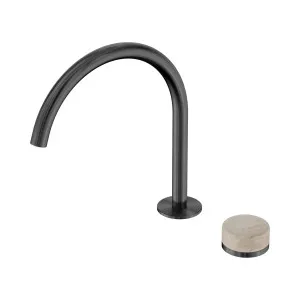 Serenity Progressive Bath/Kitchen Mixer Arc Spout With Rome Travertine Handle Brushed Nickel by NERO, a Kitchen Taps & Mixers for sale on Style Sourcebook